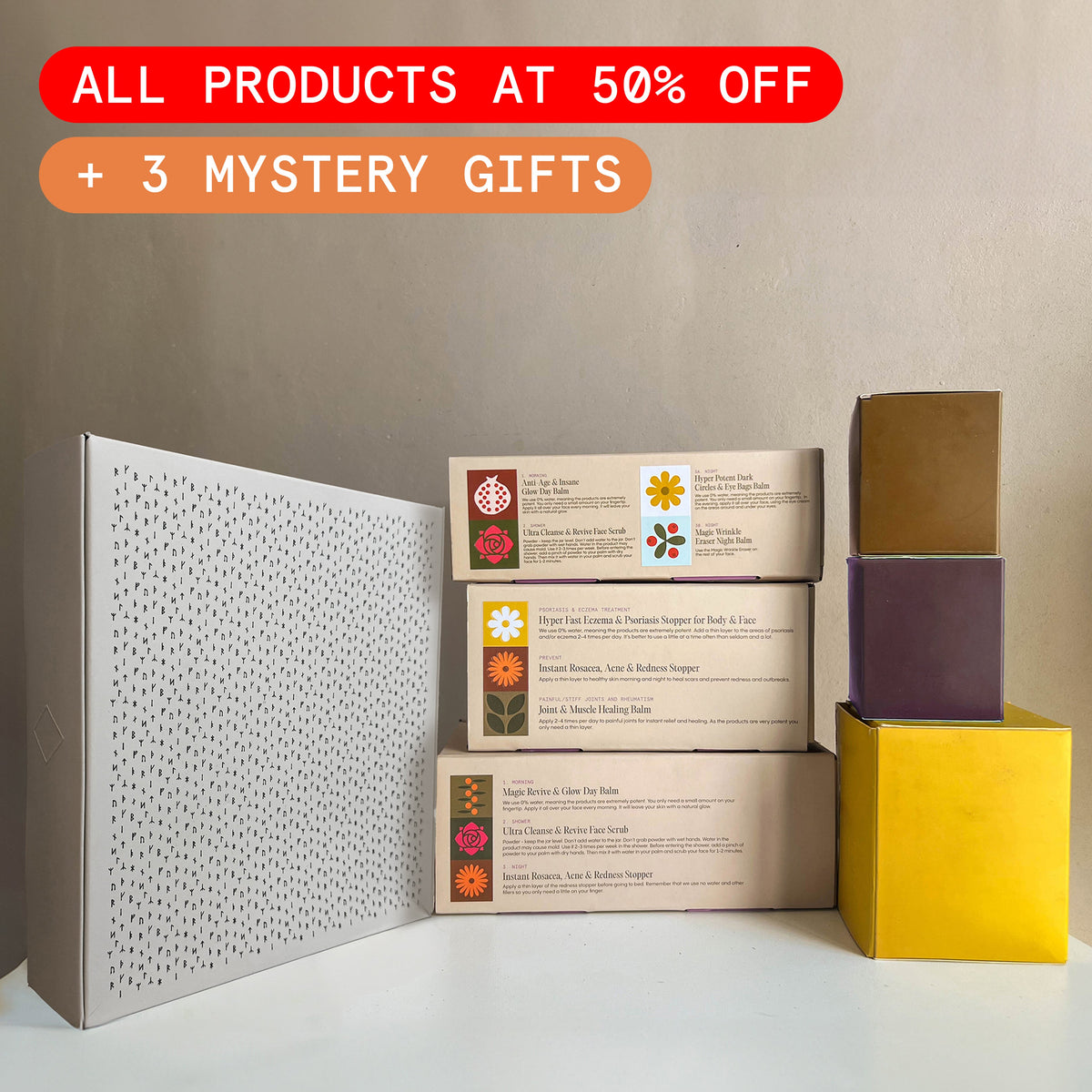 Mega Gift Bundle: All Products at 50% off + 3 Gifts